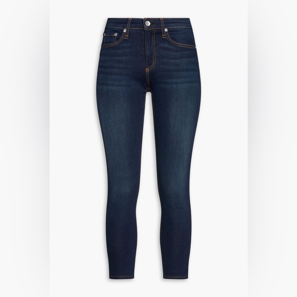 NWOT. Rag & Bone - Cropped High Rise Skinny Jeans. Indigo wash. Size 26.